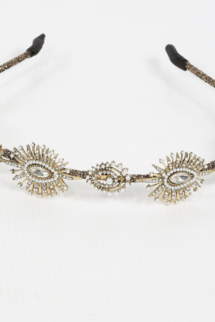 Metal jewel hairband
