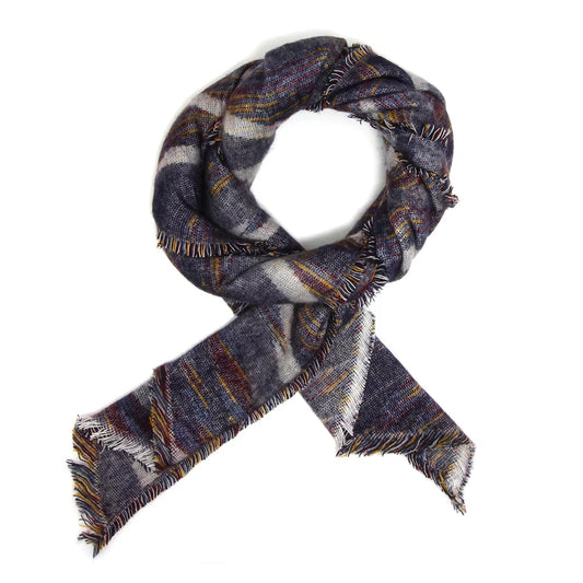 Navy Texture Scarf