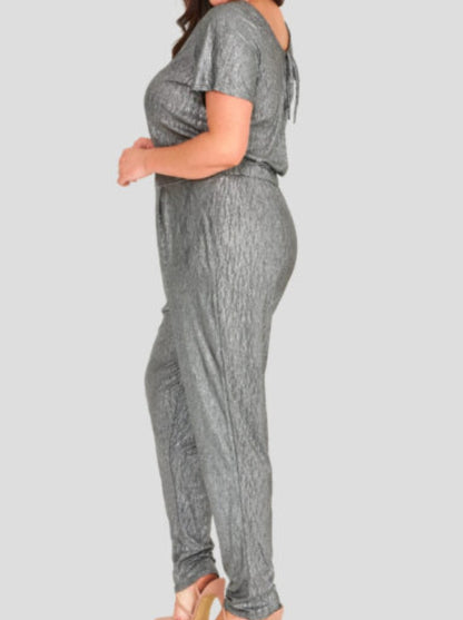 The SOPHIE metallic crinkle jumpsuit