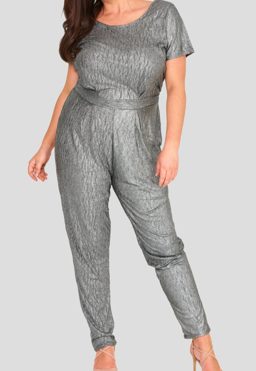 The SOPHIE metallic crinkle jumpsuit