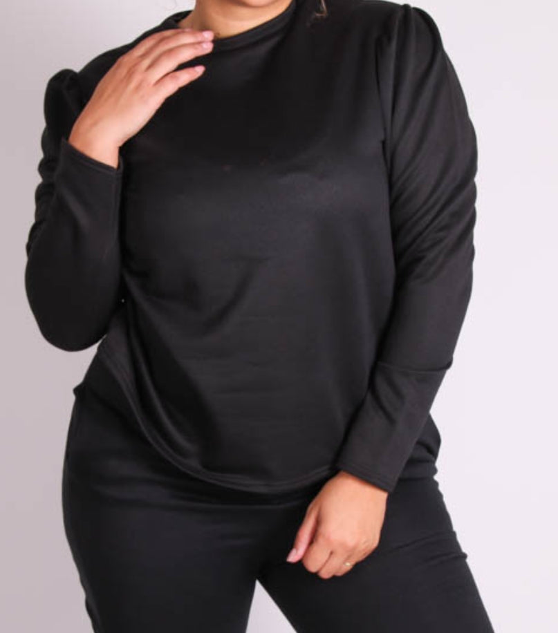 The CHARLIE puff sleeve lounge top