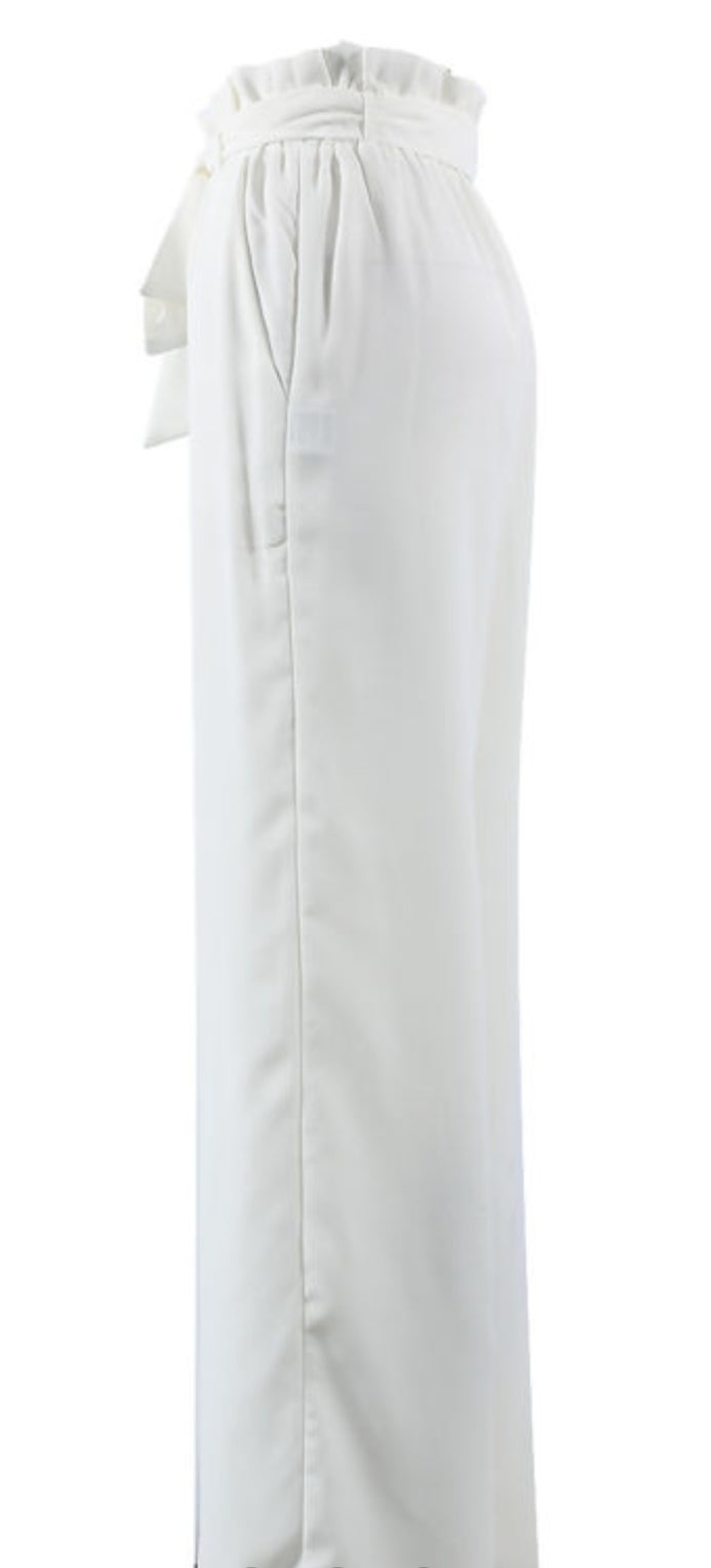 The ANNA Elasticated tie up wide leg trouser