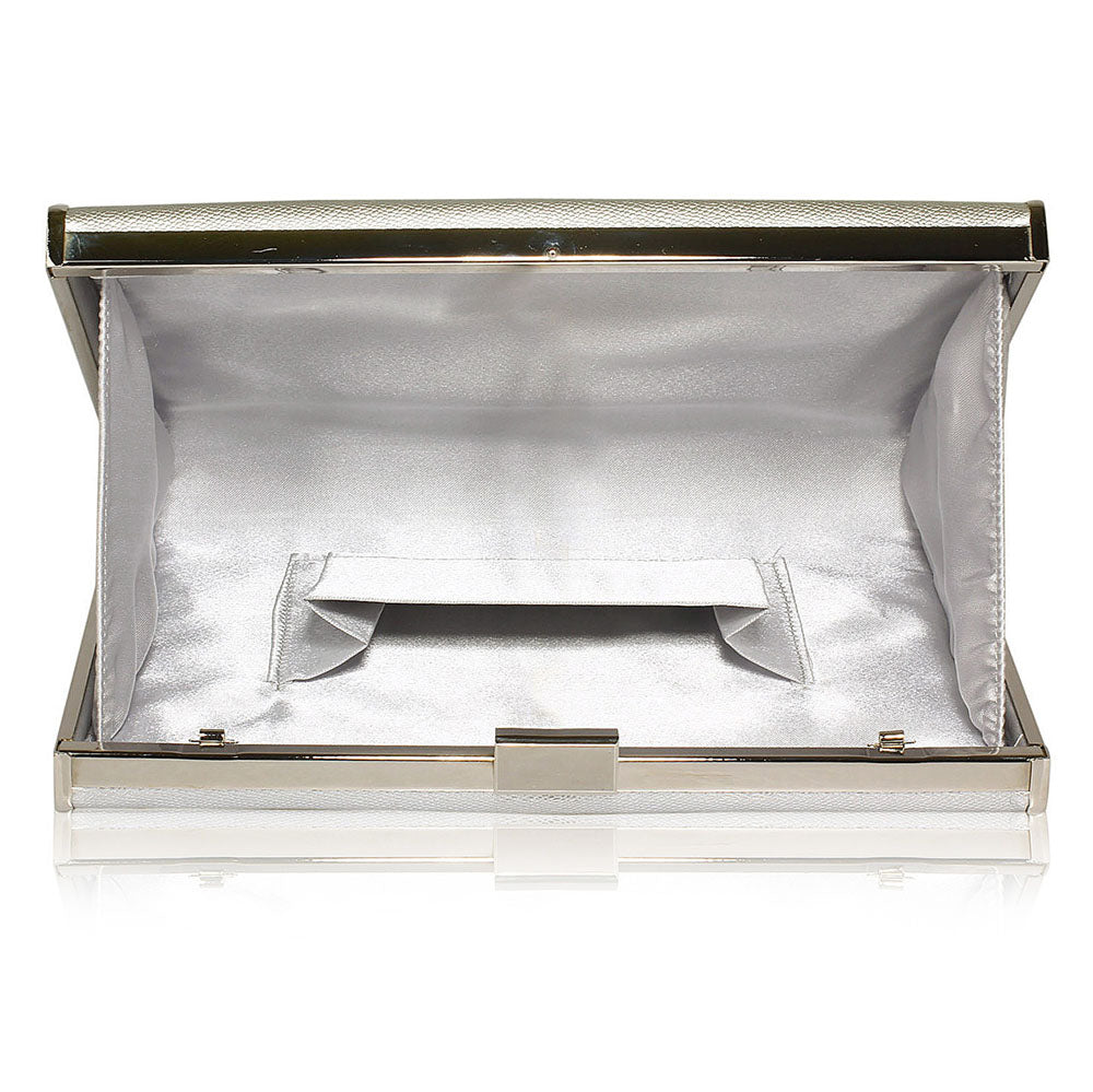 Silver Hard Case Evening Bag